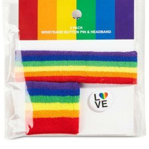 Concept One 3-Pack, Headband, Wrist &  Pin Rainbow